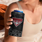 Personalized Essendon Football 4 in 1 Can Cooler Tumbler Easter Egg Pattern Red Black Tribal Dot Art Style