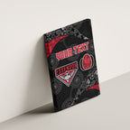 Personalized Essendon Football Canvas Wall Art Easter Egg Pattern Red Black Tribal Dot Art Style