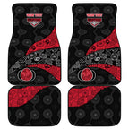 Personalized Essendon Football Car Mats Easter Egg Pattern Red Black Tribal Dot Art Style