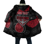 Personalized Essendon Football Cloak Easter Egg Pattern Red Black Tribal Dot Art Style