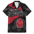 Personalized Essendon Football Family Matching Short Sleeve Bodycon Dress and Hawaiian Shirt Easter Egg Pattern Red Black Tribal Dot Art Style