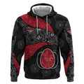 Personalized Essendon Football Hoodie Easter Egg Pattern Red Black Tribal Dot Art Style