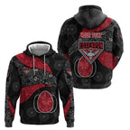 Personalized Essendon Football Hoodie Easter Egg Pattern Red Black Tribal Dot Art Style