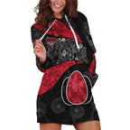 Personalized Essendon Football Hoodie Dress Easter Egg Pattern Red Black Tribal Dot Art Style