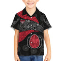 Personalized Essendon Football Kid Hawaiian Shirt Easter Egg Pattern Red Black Tribal Dot Art Style