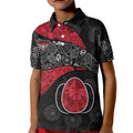 Personalized Essendon Football Kid Polo Shirt Easter Egg Pattern Red Black Tribal Dot Art Style