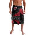 Personalized Essendon Football Lavalava Easter Egg Pattern Red Black Tribal Dot Art Style