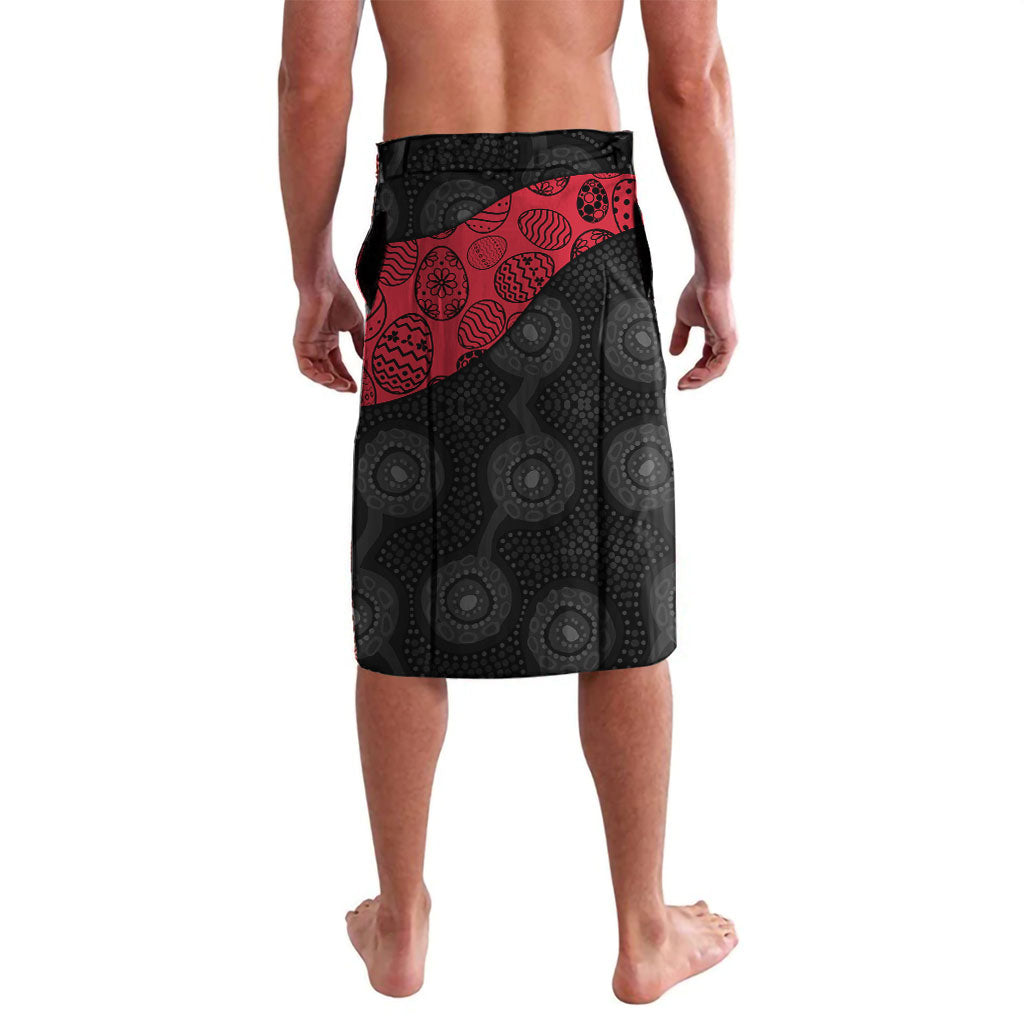 Personalized Essendon Football Lavalava Easter Egg Pattern Red Black Tribal Dot Art Style