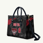 Personalized Essendon Football Leather Bag Easter Egg Pattern Red Black Tribal Dot Art Style