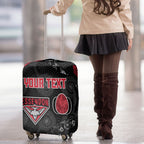 Personalized Essendon Football Luggage Cover Easter Egg Pattern Red Black Tribal Dot Art Style