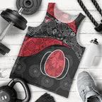 Personalized Essendon Football Men Tank Top Easter Egg Pattern Red Black Tribal Dot Art Style