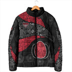 Personalized Essendon Football Padded Jacket Easter Egg Pattern Red Black Tribal Dot Art Style