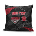 Personalized Essendon Football Pillow Cover Easter Egg Pattern Red Black Tribal Dot Art Style