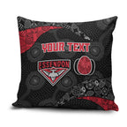 Personalized Essendon Football Pillow Cover Easter Egg Pattern Red Black Tribal Dot Art Style