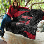 Personalized Essendon Football Quilt Easter Egg Pattern Red Black Tribal Dot Art Style
