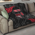 Personalized Essendon Football Quilt Easter Egg Pattern Red Black Tribal Dot Art Style