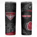 Personalized Essendon Football Skinny Tumbler Easter Egg Pattern Red Black Tribal Dot Art Style