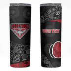 Personalized Essendon Football Skinny Tumbler Easter Egg Pattern Red Black Tribal Dot Art Style