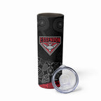 Personalized Essendon Football Skinny Tumbler Easter Egg Pattern Red Black Tribal Dot Art Style