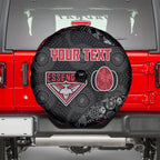 Personalized Essendon Football Spare Tire Cover Easter Egg Pattern Red Black Tribal Dot Art Style