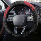 Essendon Football Steering Wheel Cover Easter Egg Pattern Red Black Tribal Dot Art Style