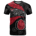 Personalized Essendon Football T Shirt Easter Egg Pattern Red Black Tribal Dot Art Style