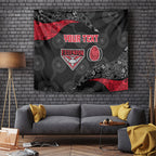 Personalized Essendon Football Tapestry Easter Egg Pattern Red Black Tribal Dot Art Style