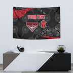 Personalized Essendon Football Tapestry Easter Egg Pattern Red Black Tribal Dot Art Style