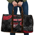 Personalized Essendon Football Travel Bag Easter Egg Pattern Red Black Tribal Dot Art Style