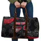 Personalized Essendon Football Travel Bag Easter Egg Pattern Red Black Tribal Dot Art Style