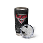 Personalized Essendon Football Tumbler Cup Easter Egg Pattern Red Black Tribal Dot Art Style
