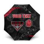 Personalized Essendon Football Umbrella Easter Egg Pattern Red Black Tribal Dot Art Style