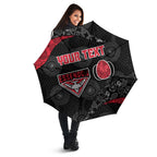 Personalized Essendon Football Umbrella Easter Egg Pattern Red Black Tribal Dot Art Style