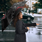 Personalized Essendon Football Umbrella Easter Egg Pattern Red Black Tribal Dot Art Style