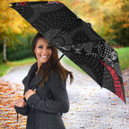 Personalized Essendon Football Umbrella Easter Egg Pattern Red Black Tribal Dot Art Style