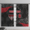 Personalized Essendon Football Window Curtain Easter Egg Pattern Red Black Tribal Dot Art Style
