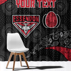 Personalized Essendon Football Window Curtain Easter Egg Pattern Red Black Tribal Dot Art Style