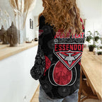 Personalized Essendon Football Women Casual Shirt Easter Egg Pattern Red Black Tribal Dot Art Style