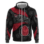 Personalized Essendon Football Zip Hoodie Easter Egg Pattern Red Black Tribal Dot Art Style