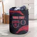 Personalized Melbourne Football Laundry Basket Easter Egg Pattern Red Navy Tribal Dot Art Style