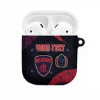 Personalized Melbourne Football AirPods Case Easter Egg Pattern Red Navy Tribal Dot Art Style