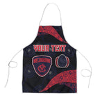 Personalized Melbourne Football Apron Easter Egg Pattern Red Navy Tribal Dot Art Style