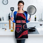 Personalized Melbourne Football Apron Easter Egg Pattern Red Navy Tribal Dot Art Style