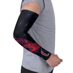 Personalized Melbourne Football Arm Sleeves Easter Egg Pattern Red Navy Tribal Dot Art Style