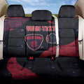 Personalized Melbourne Football Back Car Seat Cover Easter Egg Pattern Red Navy Tribal Dot Art Style