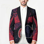 Personalized Melbourne Football Blazer Easter Egg Pattern Red Navy Tribal Dot Art Style