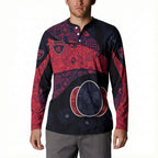 Personalized Melbourne Football Button Sweatshirt Easter Egg Pattern Red Navy Tribal Dot Art Style