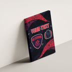 Personalized Melbourne Football Canvas Wall Art Easter Egg Pattern Red Navy Tribal Dot Art Style