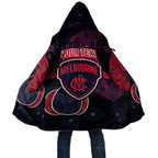 Personalized Melbourne Football Cloak Easter Egg Pattern Red Navy Tribal Dot Art Style