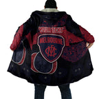 Personalized Melbourne Football Cloak Easter Egg Pattern Red Navy Tribal Dot Art Style